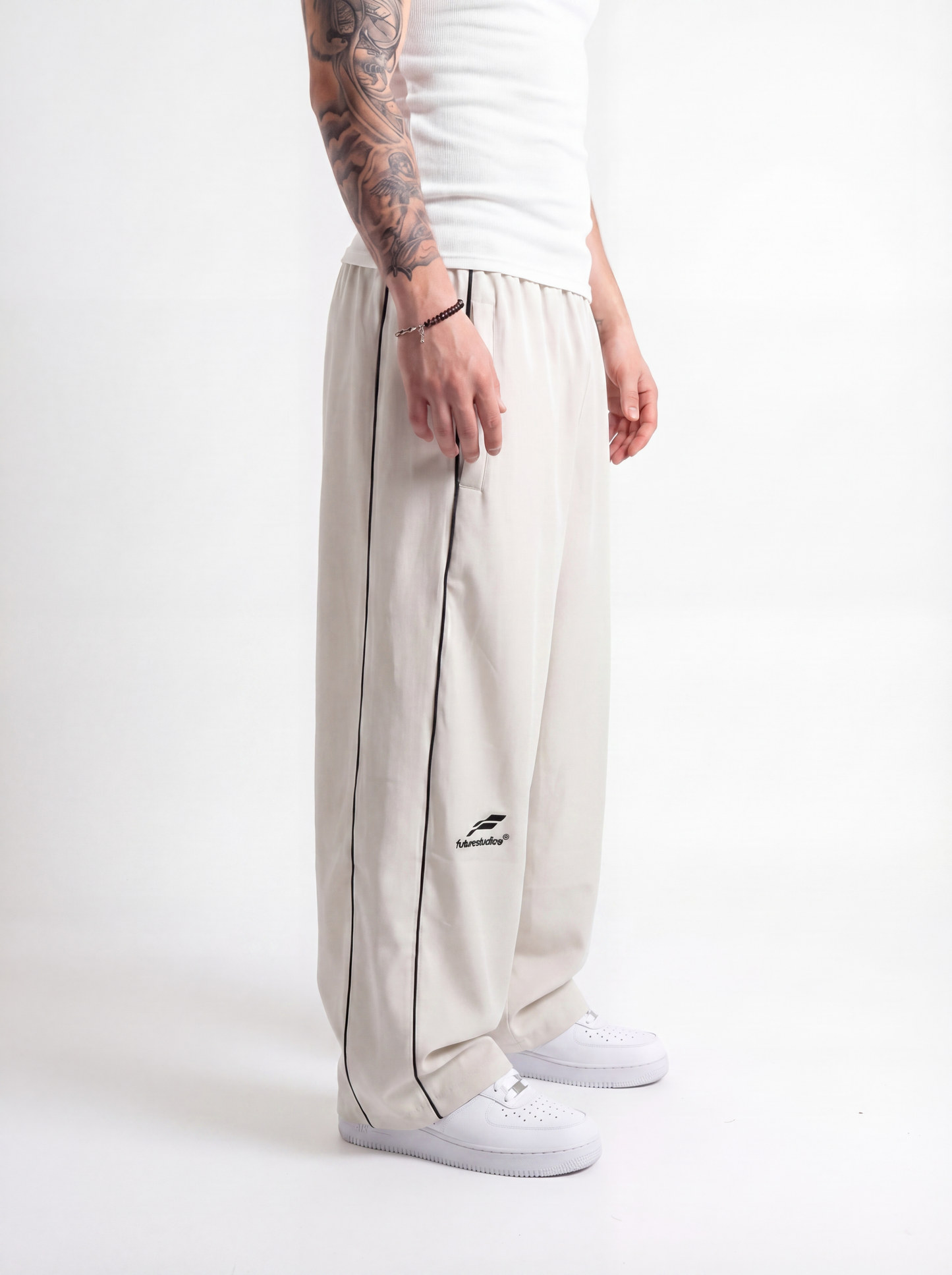 TrackPants 2 Lineas Hueso
